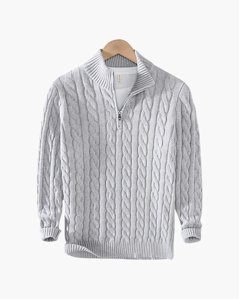 Pull en maille pour homme à fermeture éclair – élégant, chaud et polyvalent à assortir