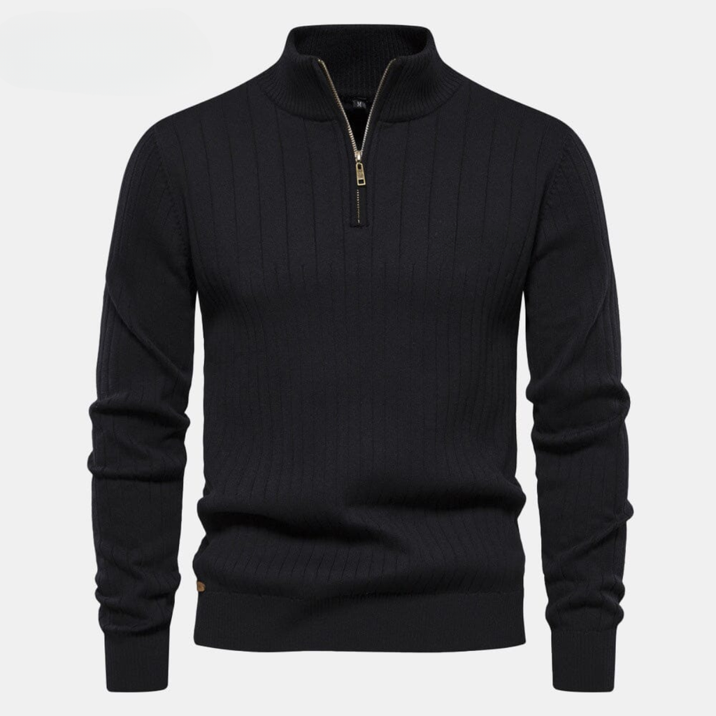 Pull en maille zippé pour homme – pull zippé en soldes