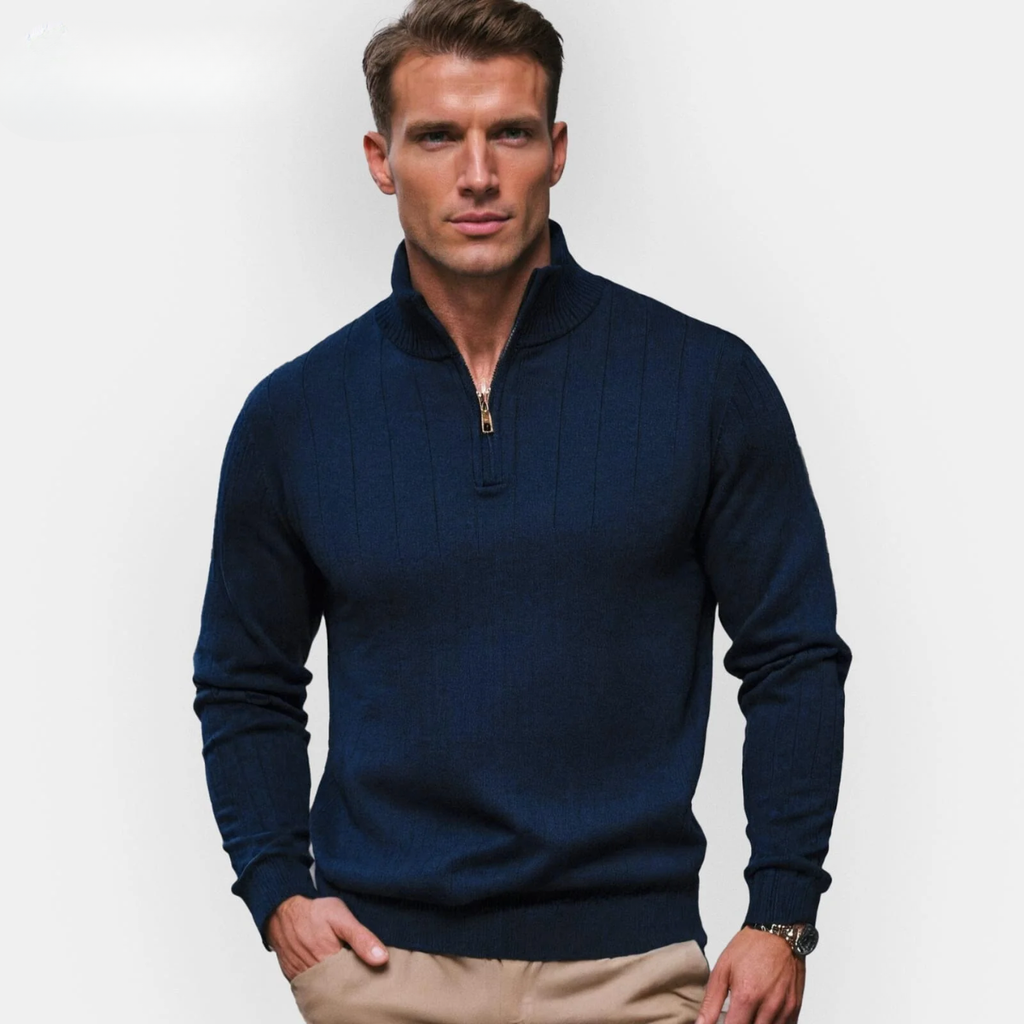 Pull en maille zippé pour homme – pull zippé en soldes